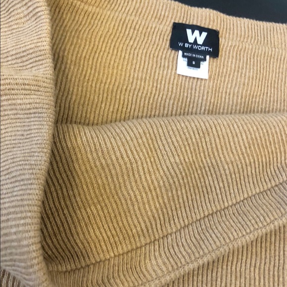 W by Worth Knitted Camel Mini Skirt (S) - Picture 3 of 14